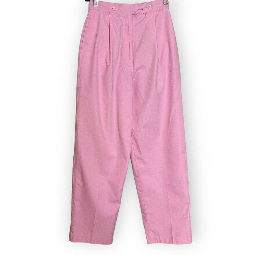 Sallie Ross Dress Pants Women's Size 8 Pink Casual Barbiecore Trousers Vintage